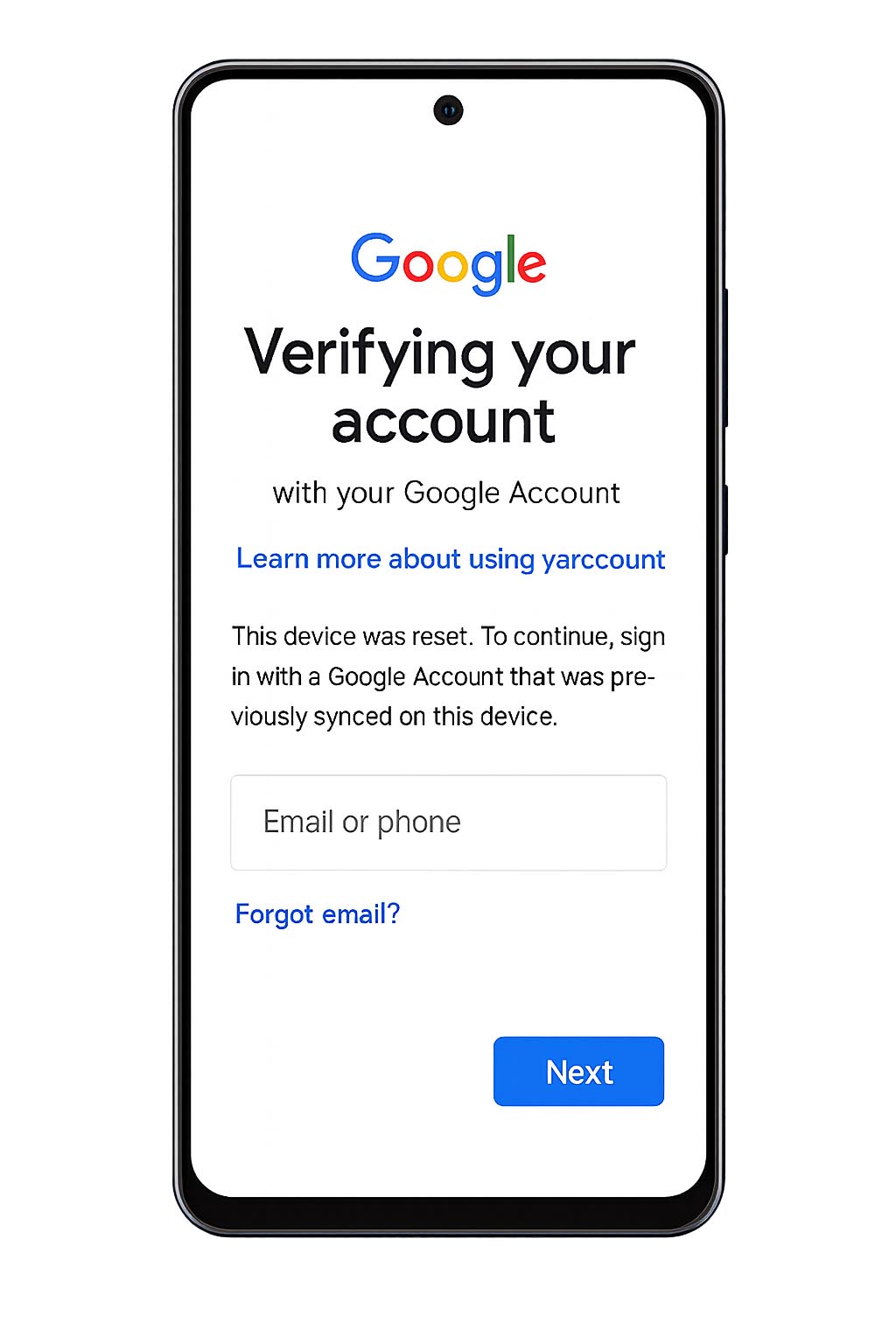Samsung FRP Account Lock
